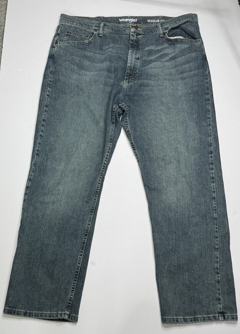 Wrangler MGW15GT Jeans Mens 40x30 Relaxed Fit Straight Leg Blue